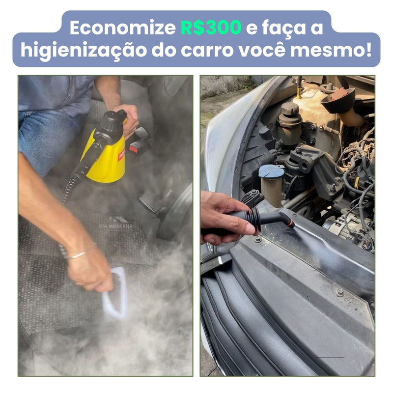 Limpador à Vapor BIVOLT com 9 acessórios + Brinde Esponja Mágica