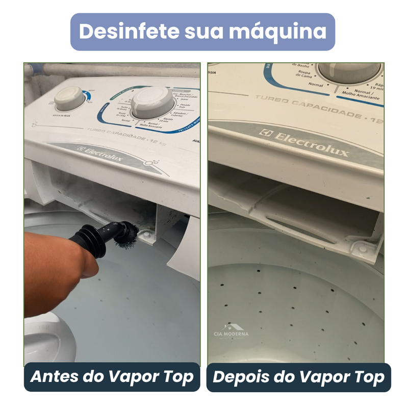 Limpador à Vapor BIVOLT com 9 acessórios + Brinde Esponja Mágica