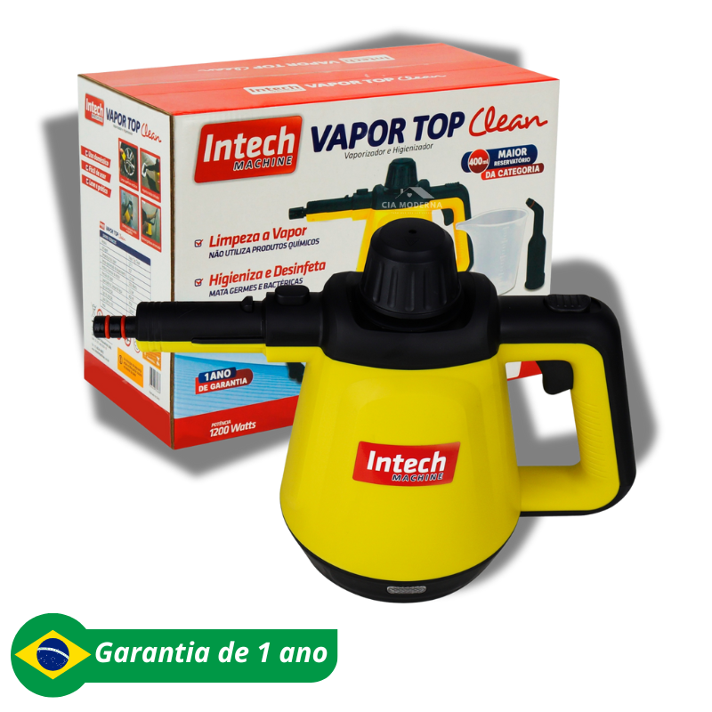 Limpador à Vapor BIVOLT com 9 acessórios + Brinde Esponja Mágica