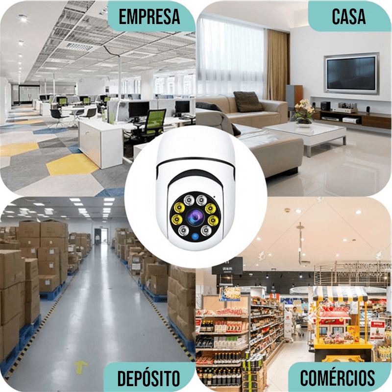Câmera de Segurança 360 WI-FI - Compre 1 Leve 2