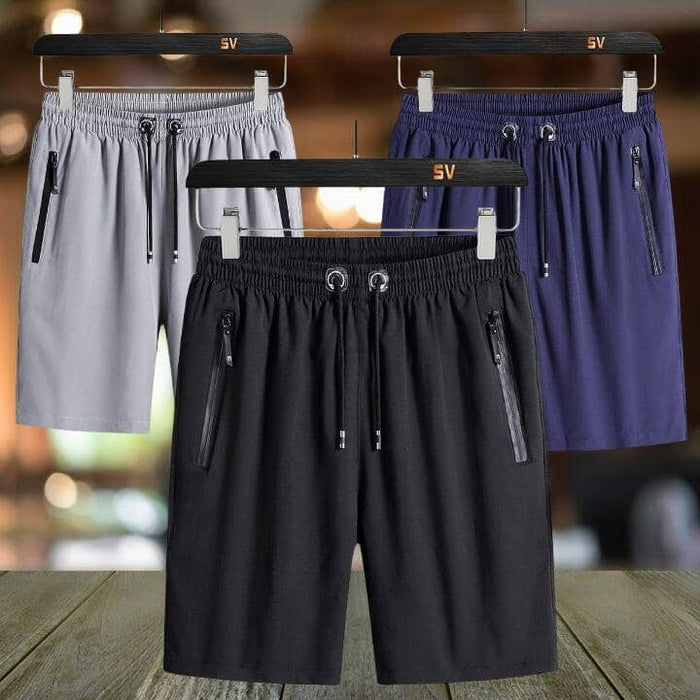 [KIT 3 SHORTS] BERMUDAS ESPORTE FINO EM SEDA GELO - ANTI SUOR | NÃO AMASSA E NÃO DESBOTA