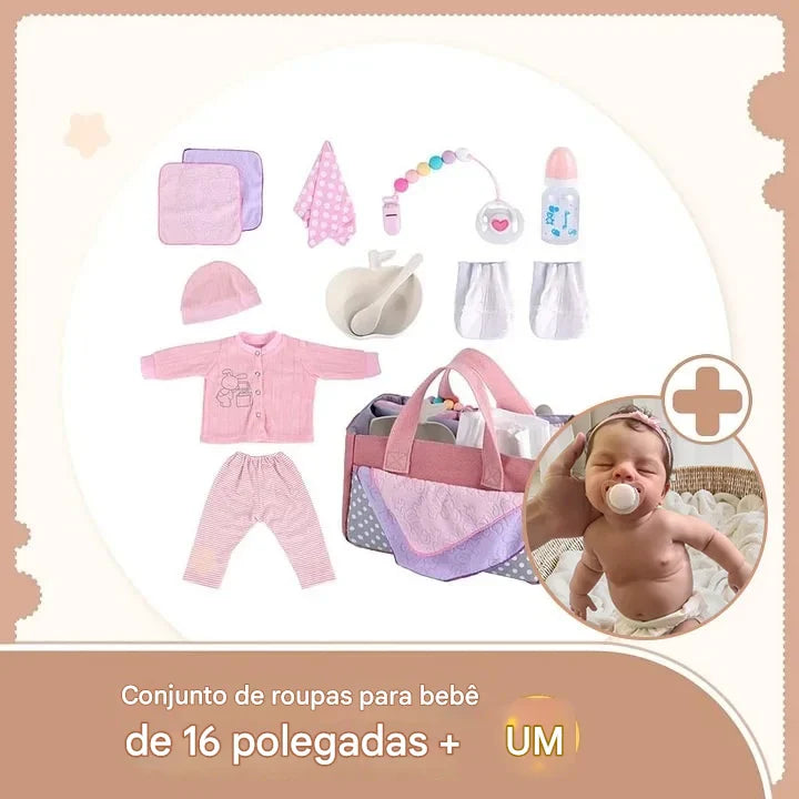 Boneca Bebê Realista de Corpo Inteiro Flexível em Silicone Líquido 12''/16'' – Menino ou Menina (Bover e Fukin), Feita à Mão, Macia e com Aparência Realista – Por Dollreborns®