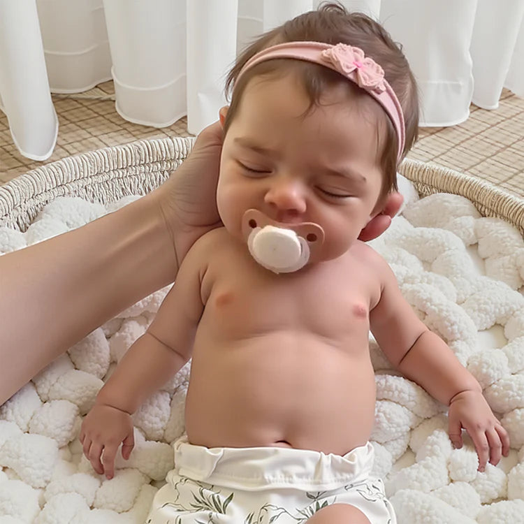 Boneca Bebê Realista de Corpo Inteiro Flexível em Silicone Líquido 12''/16'' – Menino ou Menina (Bover e Fukin), Feita à Mão, Macia e com Aparência Realista – Por Dollreborns®