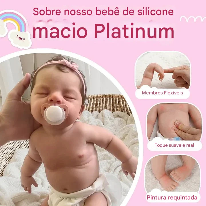 Boneca Bebê Realista de Corpo Inteiro Flexível em Silicone Líquido 12''/16'' – Menino ou Menina (Bover e Fukin), Feita à Mão, Macia e com Aparência Realista – Por Dollreborns®