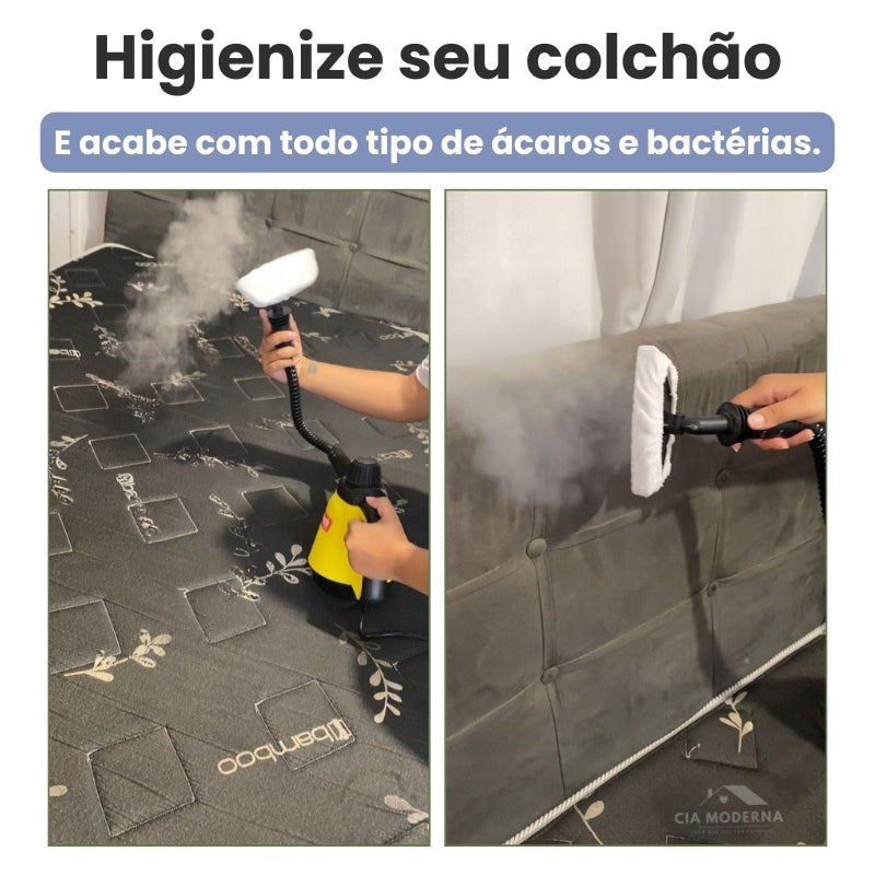 Limpador à Vapor BIVOLT com 9 acessórios + Brinde Esponja Mágica