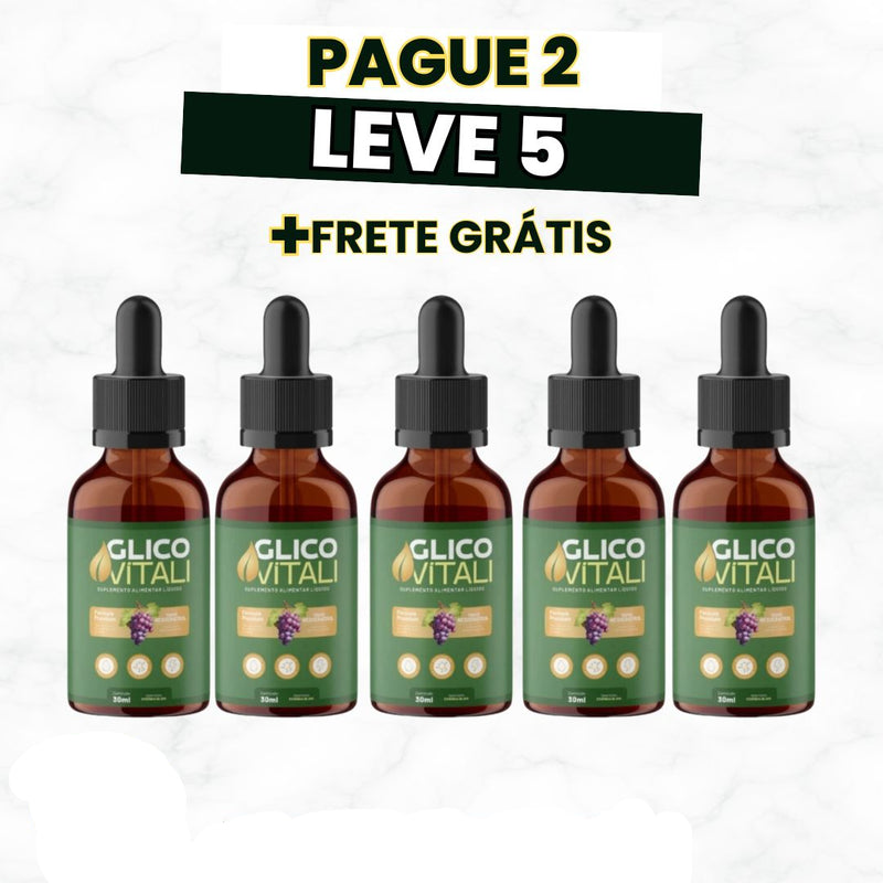 Glico Vitali – Controle Natural da Glicose e Mais Qualidade de Vida – Compre 1 Leve 3 + Frete Grátis