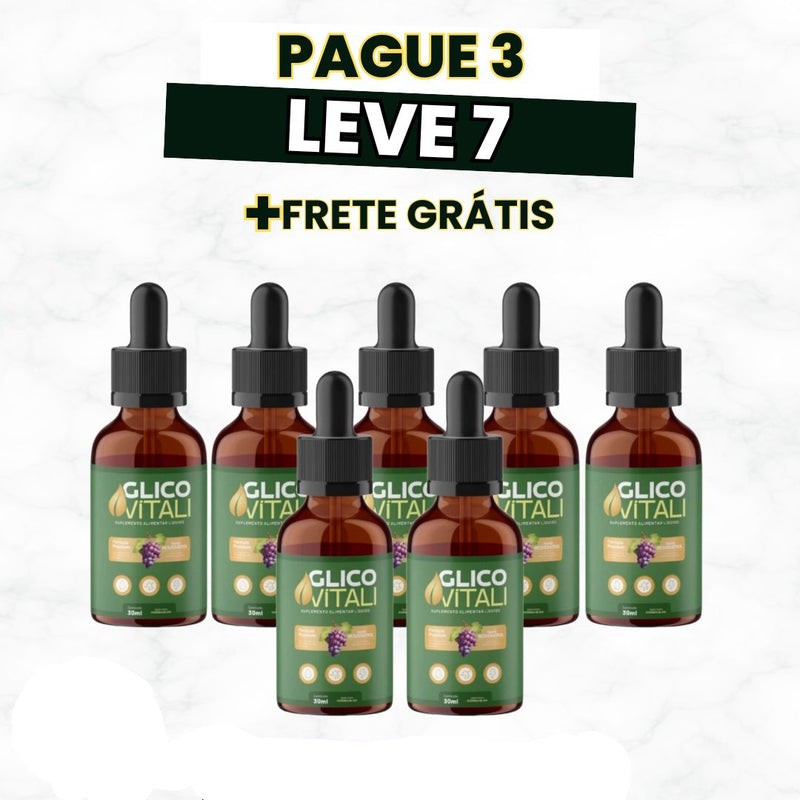 Glico Vitali – Controle Natural da Glicose e Mais Qualidade de Vida – Compre 1 Leve 3 + Frete Grátis
