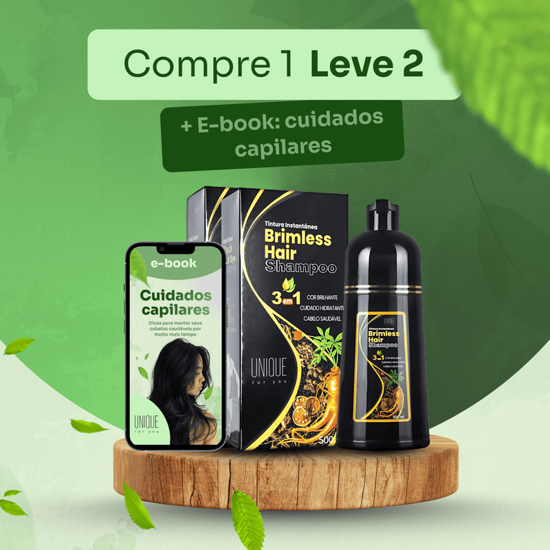 [COMPRE 1 LEVE 2] Shampoo Brimless Botânico Natural 3 em 1 (Dura Até 6 Meses!) + E-BOOK ESPECIAL