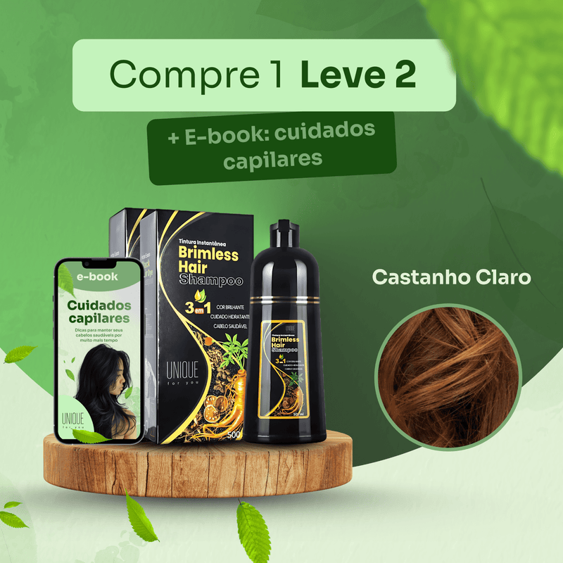 [COMPRE 1 LEVE 2] Shampoo Brimless Botânico Natural 3 em 1 (Dura Até 6 Meses!) + E-BOOK ESPECIAL