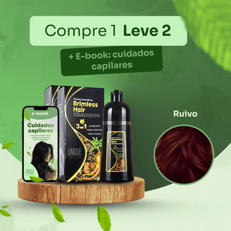 [COMPRE 1 LEVE 2] Shampoo Brimless Botânico Natural 3 em 1 (Dura Até 6 Meses!) + E-BOOK ESPECIAL
