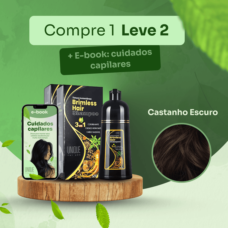 [COMPRE 1 LEVE 2] Shampoo Brimless Botânico Natural 3 em 1 (Dura Até 6 Meses!) + E-BOOK ESPECIAL