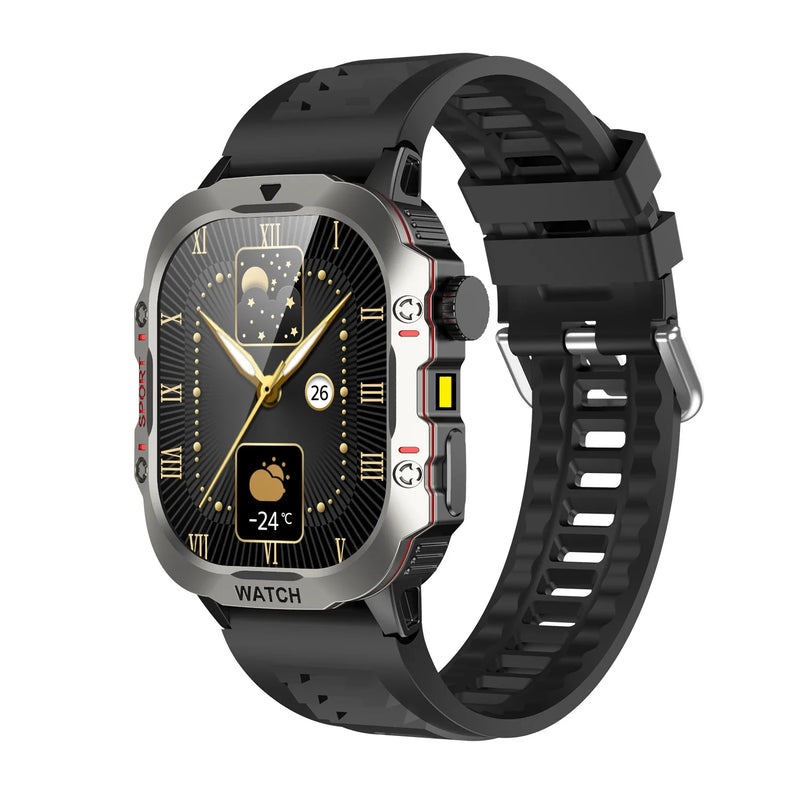 Smartwatch TF16 PRO Masculino Para Esportes ao Ar Livre e Fitness, Monitor de Saúde, Rastreador, Lanterna, Tela de 2.01" e Chamada via BT