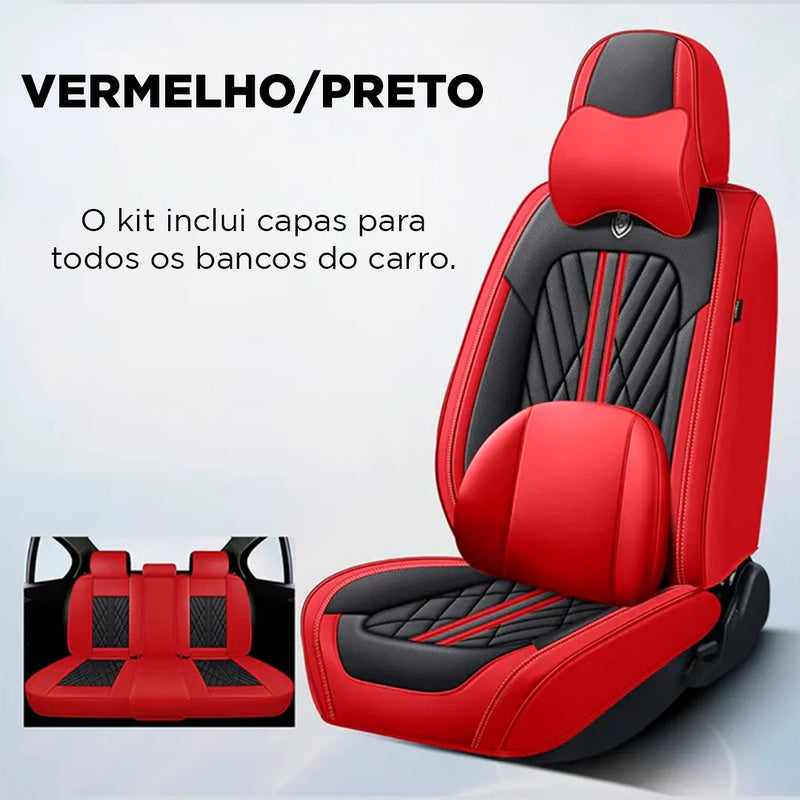 Kit Completo Capas de Bancos Automotivos Deluxe 2024 + BRINDE [Queima de Estoque🔥]