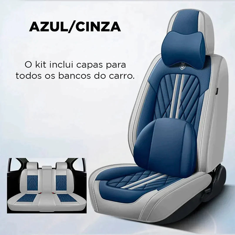 Kit Completo Capas de Bancos Automotivos Deluxe 2024 + BRINDE [Queima de Estoque🔥]