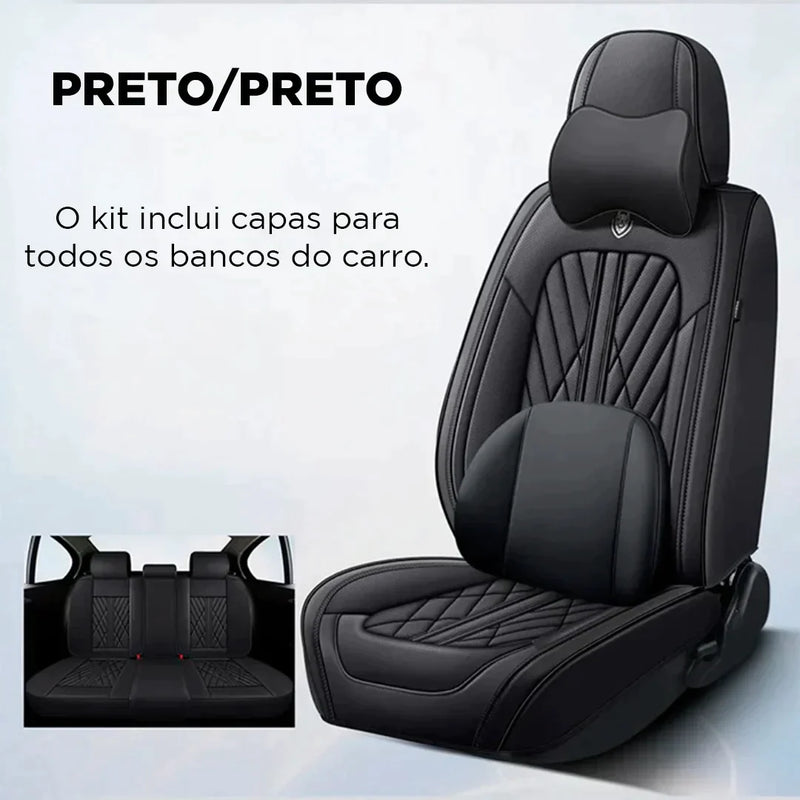 Kit Completo Capas de Bancos Automotivos Deluxe 2024 + BRINDE [Queima de Estoque🔥]