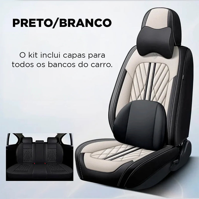 Kit Completo Capas de Bancos Automotivos Deluxe 2024 + BRINDE [Queima de Estoque🔥]