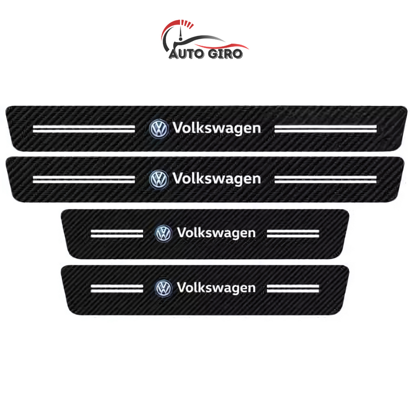 CarbonFilm™ Protetor de Soleira Anti-risco Premium - 4 Pçs FRETE GRÁTIS
