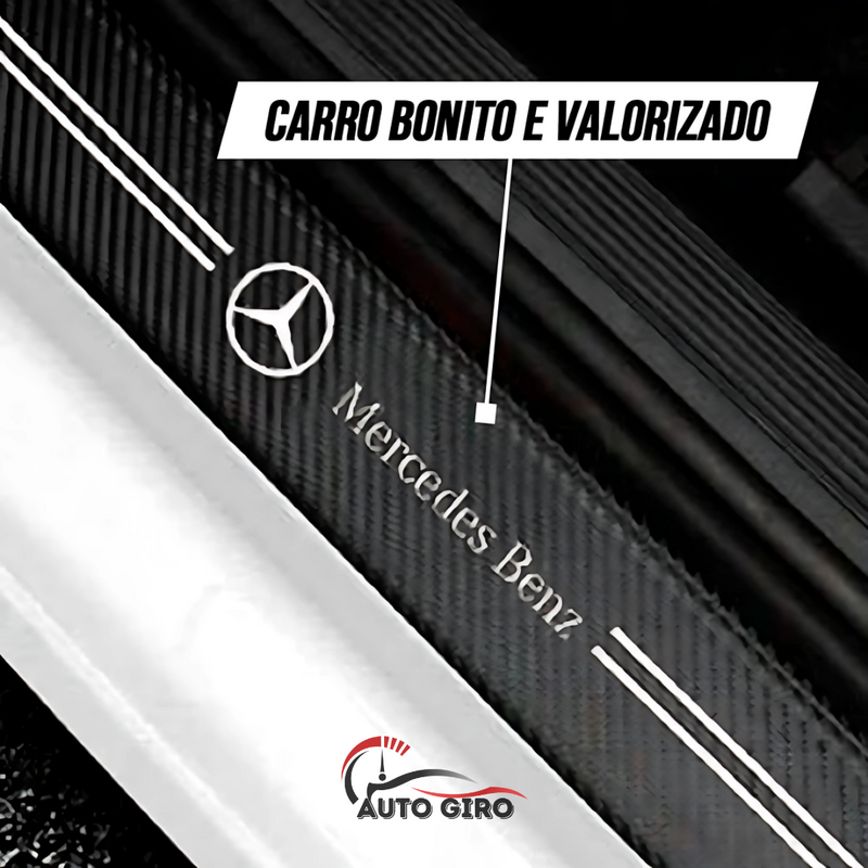 CarbonFilm™ Protetor de Soleira Anti-risco Premium - 4 Pçs FRETE GRÁTIS