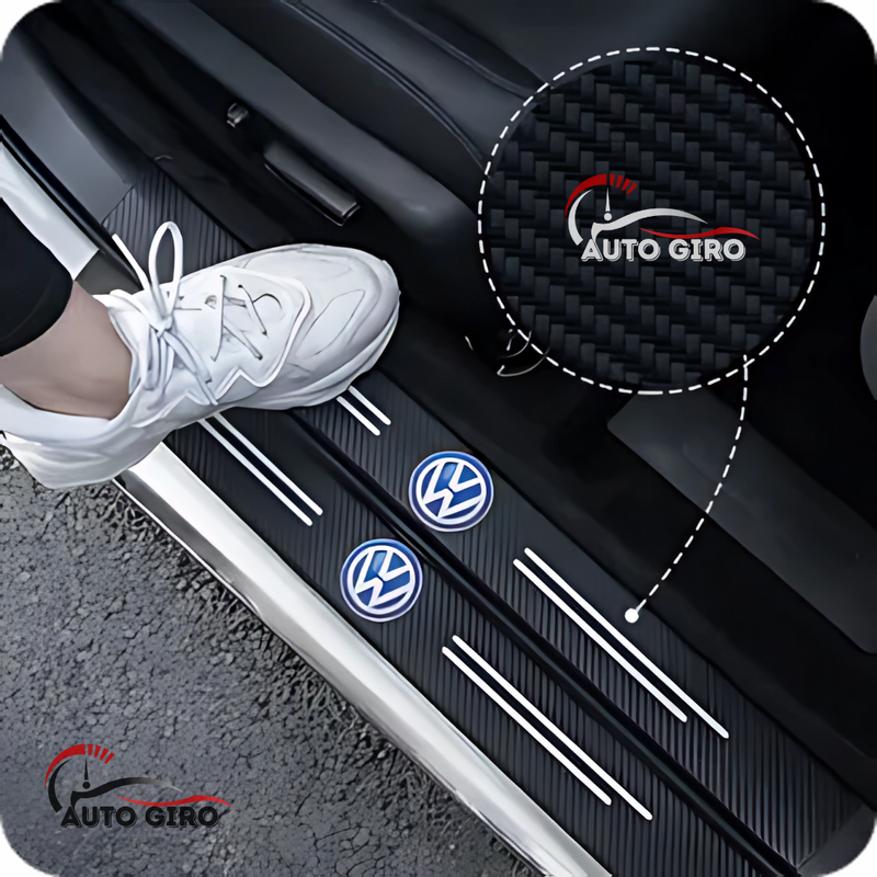 CarbonFilm™ Protetor de Soleira Anti-risco Premium - 4 Pçs FRETE GRÁTIS