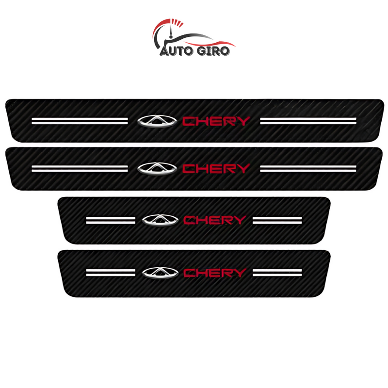 CarbonFilm™ Protetor de Soleira Anti-risco Premium - 4 Pçs FRETE GRÁTIS