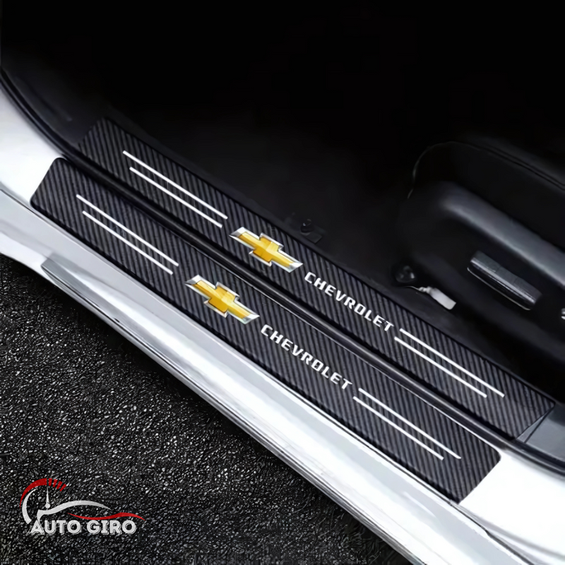 CarbonFilm™ Protetor de Soleira Anti-risco Premium - 4 Pçs FRETE GRÁTIS