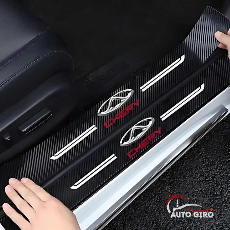 CarbonFilm™ Protetor de Soleira Anti-risco Premium - 4 Pçs FRETE GRÁTIS
